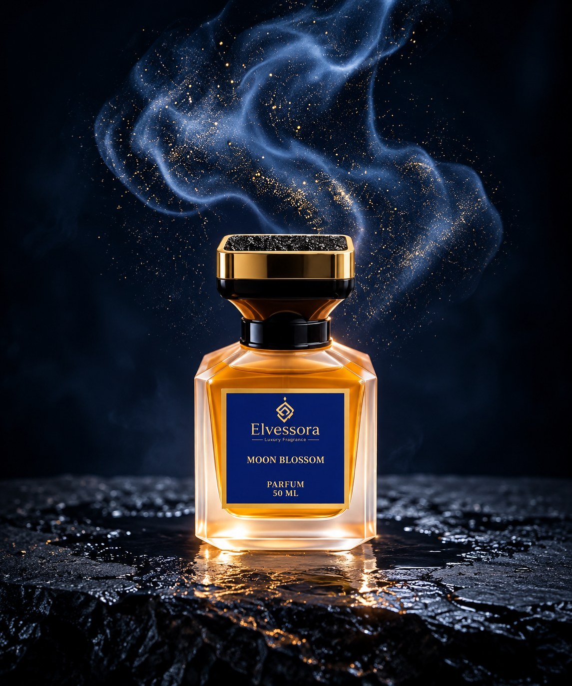 Elvessora Moon Blossom with golden smoke